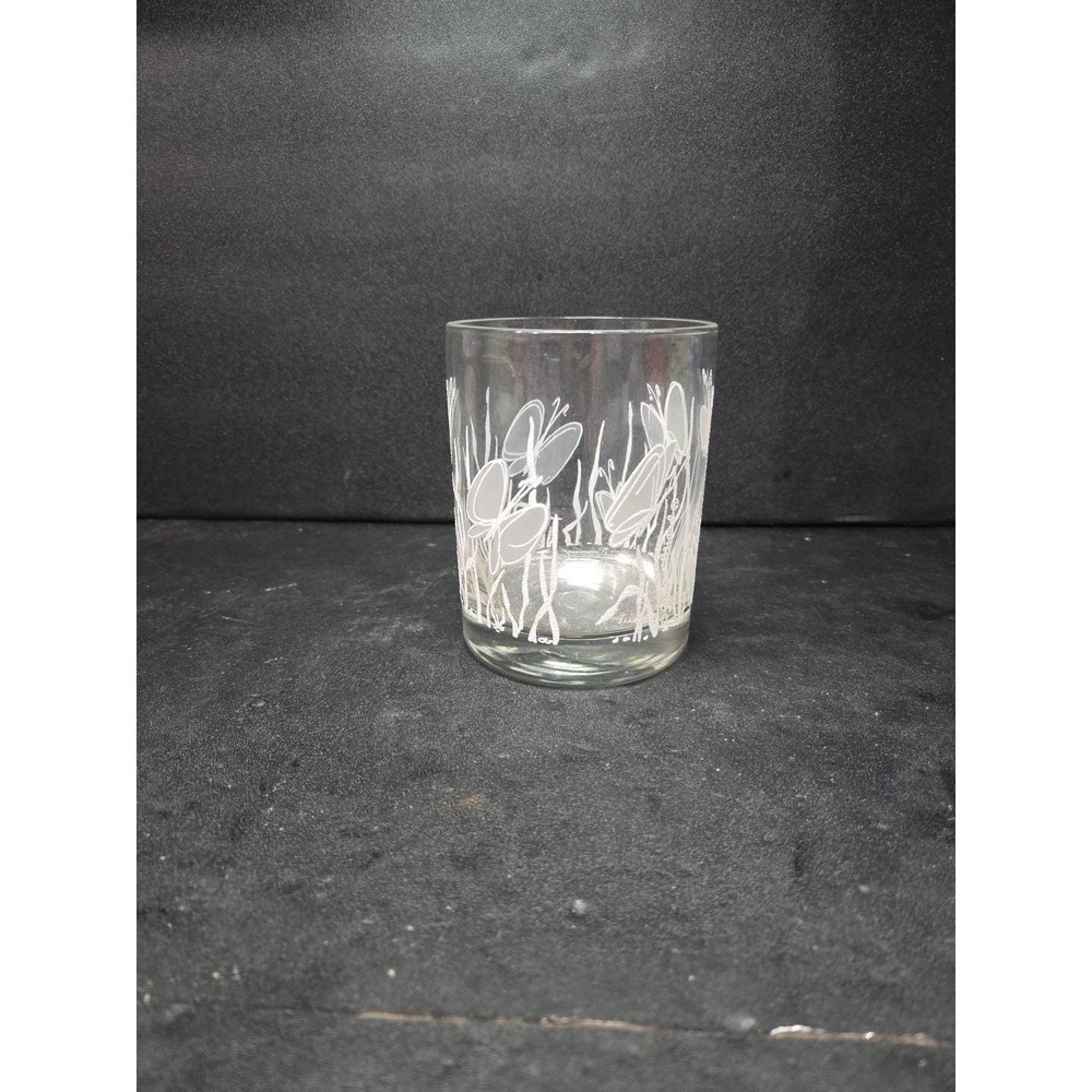 Georges Briard Butterfly Rocks Glass, Vintage Textured Cocktail Tumbler, Barware